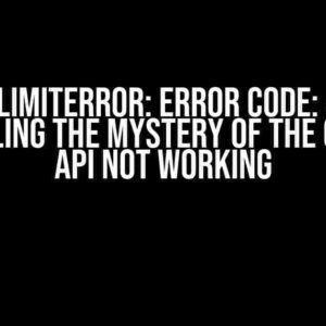 RateLimitError: Error code: 429 – Unraveling the Mystery of the ChatGPT API Not Working