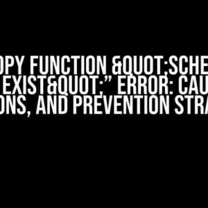 The “copy function "schema does not exist"” Error: Causes, Solutions, and Prevention Strategies